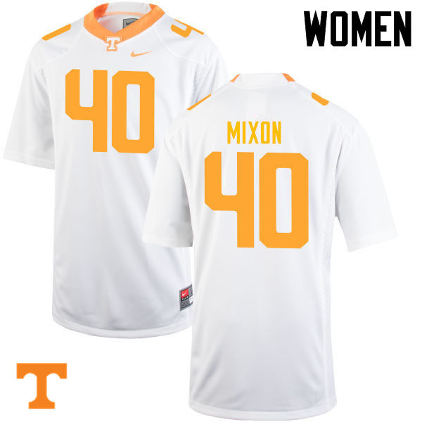 Women #40 Dimarya Mixon Tennessee Volunteers College Football Jerseys-White